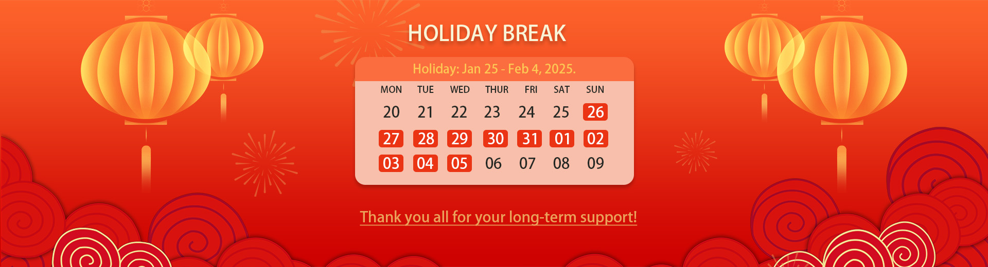 chinese new year holiday notice 2025